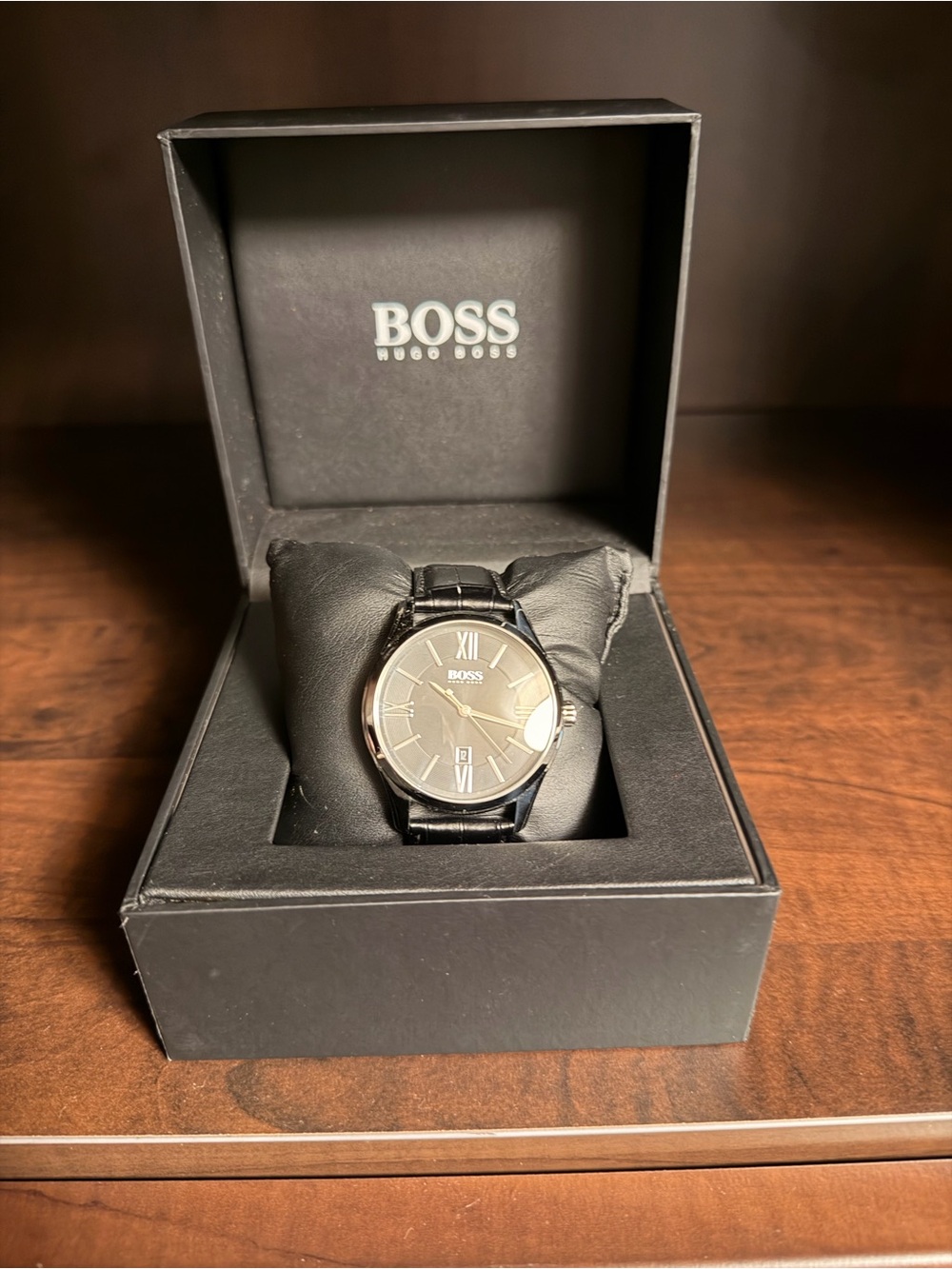 Hugo Boss Men's Principle Quartz Watch Black with Silver Accents